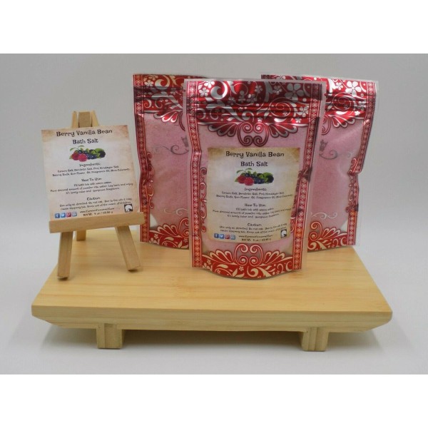 Handmade Relaxing Bath Salts - Berry Vanilla Bean