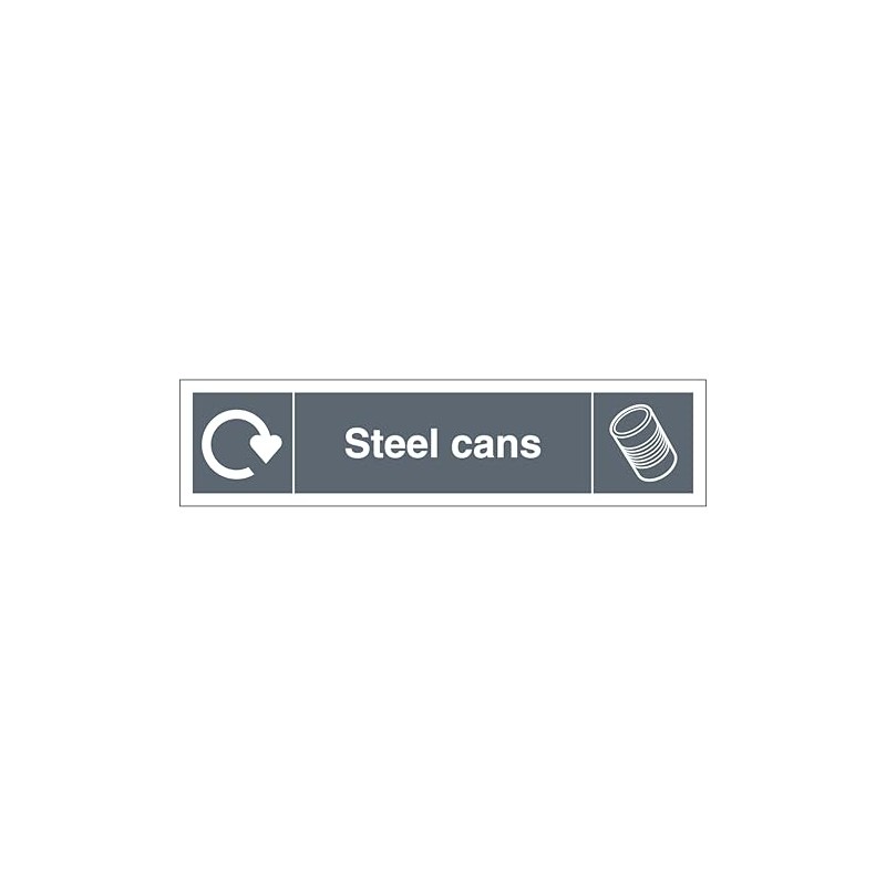 V Safety WRAP - Steel Cans Recycling - Slim Landscape