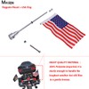 Soporte para mástil de bandera de motocicleta y bandera americana
