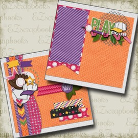 Play Ball Girl NPM- Softball - Premade Scrapbook Pages - EZ Layout 3199