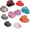 KarnevalsTeufel Trilby Party Hat Disco Hat Summer Hat Red with