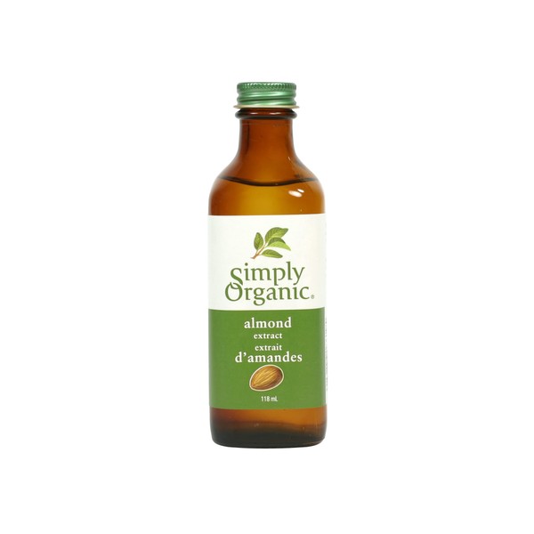 Simply Organic Almond Extract, Certified Organic - 118mL Glass Bottle