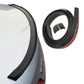 TuTuYa - Alerón universal para coche, 1,5 m, color negro mate, kit de labio para maletero de coche, alerón de goma para barra de cola de aleta trasera para portón trasero para maost de coches populares