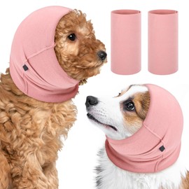 Wanmu 2Pcs Quiet Ears for Dogs, Hood for Dogs, Dog Ear Cover Hoodies, Dog Calming Aid for Anxiety Relief, Original Calming Band for Dogs & Cats, Pet Grooming & Force Drying(Medium)