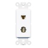 RiteAV - Cat6 USB A-A Port Wall Plate Decorative (Rocker)
