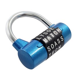Coufce Letter Combination Lock Gym Locker Safety Padlock Sports Locker Outdoor Waterproof Padlock Master Combination Lock Master Lock Combination Padlock(Blue)