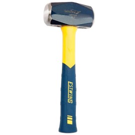 ESTWING Sure Strike Drilling/Crack Hammer - 3-Pound Sledge with Fiberglass Handle & No-Slip Cushion Grip - MRF3LB