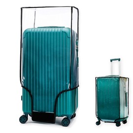 ZOUNI Clear PVC Luggage Cover Protectors, 20 Inch Waterproof Transparent Travel Luggage Protector Suitcase Cover Protectors for Wheeled Suitcase (20"（14.2" L x 9.5" W x 19.6" H）)
