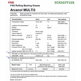 FAG MULTI3 - Extreme Low Temperature Grease E25B Arcanol Grease (-30°C.+120°C/ -22°F.+248°F) NLGI 3-1KG