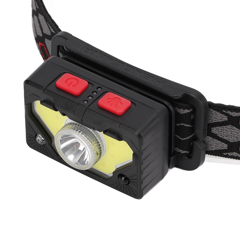 Rechargeable Headlamp USB Charging Infrared Sensor Headlight IPX4 Waterproof Hiking