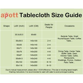 apott Ruffle Table Cloths White Table Linens Rectangular Farmhouse Kitchen Tablecloths Rustic Table Cover for Wedding Banquet 55x118 Inch