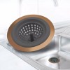 ExcelSteel Silicone Sink Basket Strainer, 4.5", copper,Gray