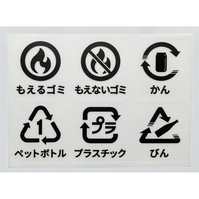 Garbage Sorting Stickers, Trash Can, Seal, Outdoor Set, Spilling Garbage,