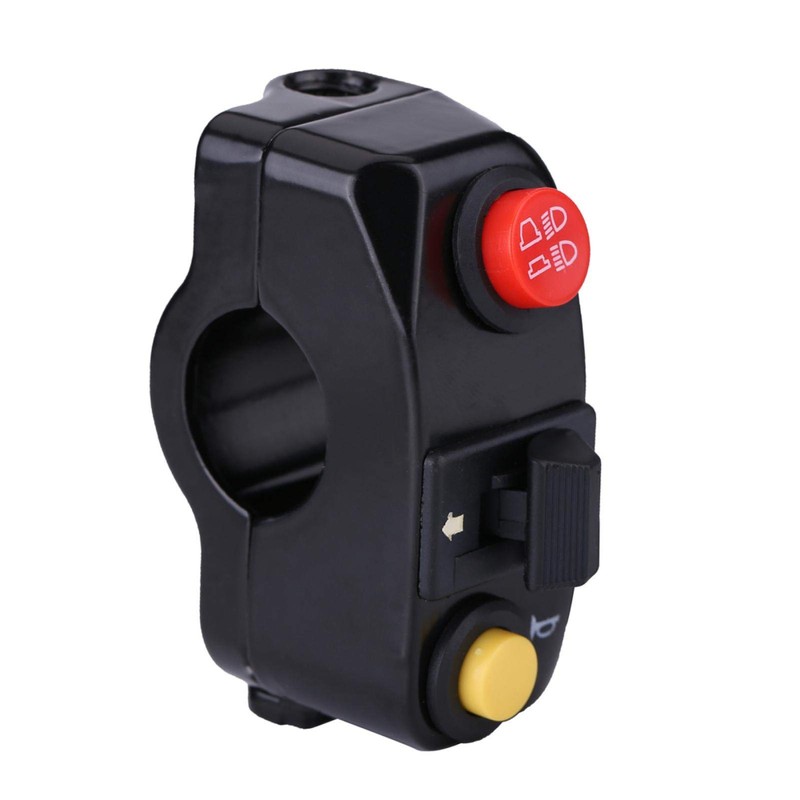 Qiilu motorcycle indicator switch, 7/8" Motorcycle Handlebar Mount Switches with