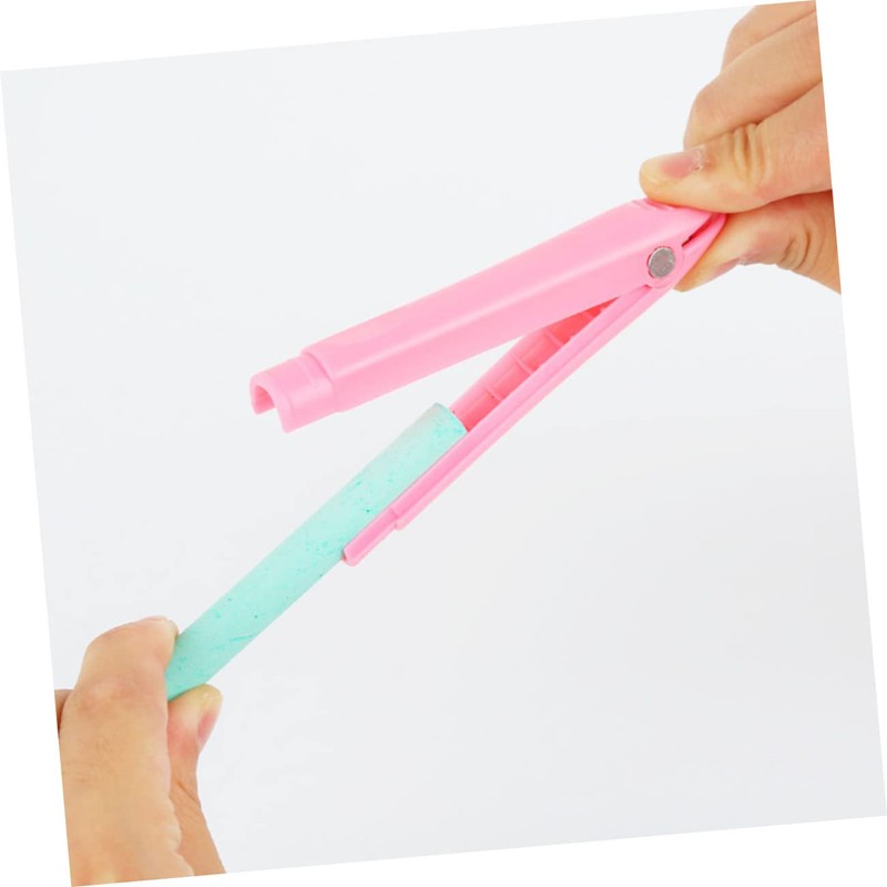 LALAFINA 6pcs Magnetic Chalk Clips Whiteboard Duster for School Chalk