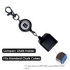 2-Pack Retractable Pool Chalk Holders with Belt Clip & Keychain