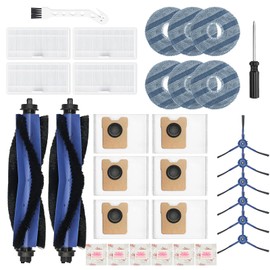 Bpbdzz Replacement Kit for Eufy Robot Vacuum Omni C20 – Includes: 2 Main Brushes, 4 Filters, 6 Mopping Pad, 6 Side Brushes, 6 Dust Bags, 6 Scented Tablets, 1 Cleaning Brush & 1 Screwdriver