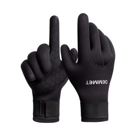 DEMMET Diving Gloves 3mm/5mm Thick Neoprene Wetsuit Gloves, Men Women Underwater Sports Gloves for Fishing Hunting Winter High Elasticity Diving Snorkeling Canoe Kayak Warm Gloves (5mm, XXL)