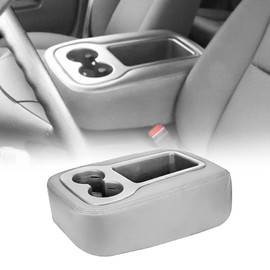 FZJDSD Light Gray Jump Seat Armrest Center Console Cover with Zipper Design Compatible with Chevy Silverado Tahoe Avalanche Suburban GMC Sierra Yukon Yukon XL 2007 2008 2009 2010 2011 2012 2013 2014