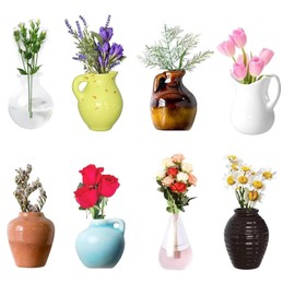 Stayins Mini Vase Magnetic Mini Vases Decoration Set Small Vases Fridge Magnetic