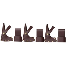 GANAZONO 3sets Leather Hatchet Protective Cover Thickened Axe Blade Sleeve for Outdoor Activities Premium Leather Design for Safety and Scratch Prevention for Hiking Camping and