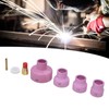 7Pcs TIG Gas Lens Kit Ceramic Cup Electrode Holder Connector