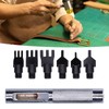 Leather Prong Set Metal Interchangeable Flat Chisel Bit Hole Punch