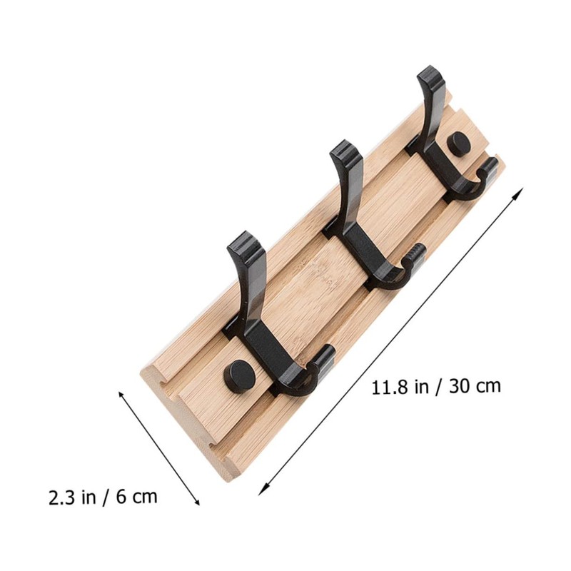 LABRIMP 1 Set Modern Bamboo Coat Hat Rack Stylish Hanging