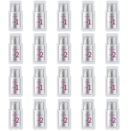 Leave it for 3-5 Minutes [Separated Eyelash Perm Liquid Solution 1 Solution 2 Liquid Set] Self, Individual Pouches, Single Use, For Eyelash Perm, Rod or Clip Type, Pro (10 Sets of 20)