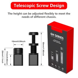 CERRXIAN Graphics Card GPU Support Bracket, Graphics Card Support, GPU Riser, Anti Sag GPU, Video Card Support, Graphics Card Holder (S-Black:28~50mm)