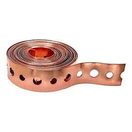 Rocky Mountain Goods Pipe Hanger Strap - 5/8 in. x 10 ft. - Copper Clad Steel - Supports Hanger Pipe to Walls, Joists, and Rafters - Copper Ensures Corrosion Resistance