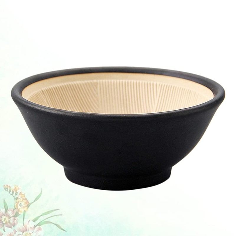Angoily Japanese Mortar Bowl Reusable Traditional Table Zen Garlic Bowl