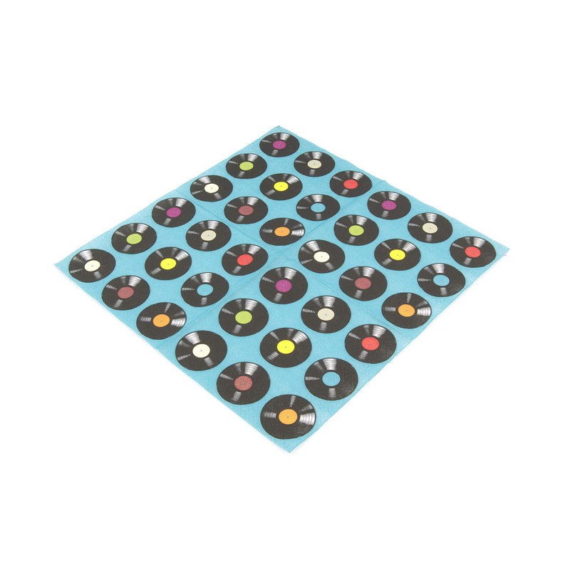 20 Napkins Vinyl Records/Retro/Party/Music 33 x 33 cm