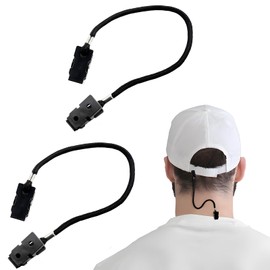 YACHUN Hat Clip, Set of 2, Windproof, Retainer, Fall Prevention, Easy to Fix, Bicycle Clip, Outdoor Activities, Fishing, Walking, Traveling, Climbing, Hat Strap, Black