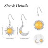 KINGWHYTE Sun and Moon Earring 925 Sterling Silver Celtic Earrings