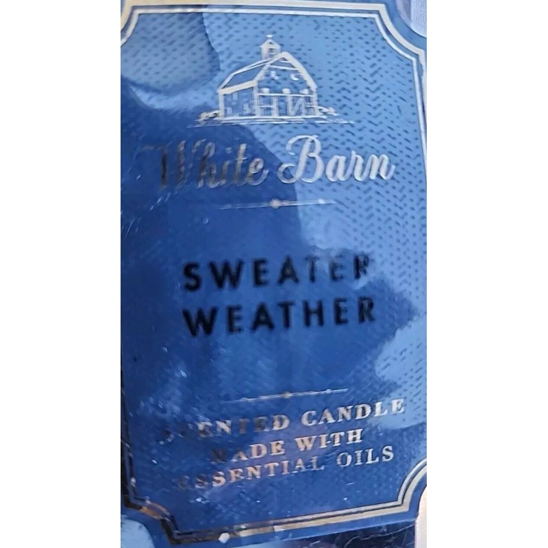 WHITE BARN Sweater Weather Made W/Essential Oils. Soy Wax Blend.