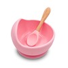 Ecowood® Tazón/Plato Hondo/Bowl de Silicon con Cuchara de Bambú para