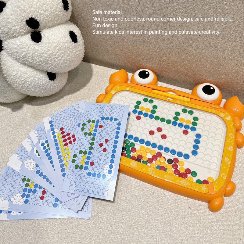 Magnetic Dot Drawing Board Cute Crab Shaped Doodle Board Educational