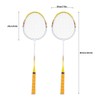 1 Pair Badminton Racket Set Lightweight Training Racquets With Bag