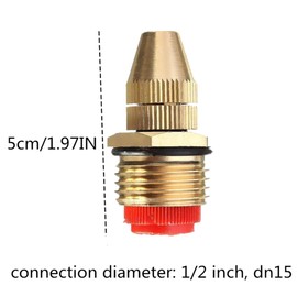 2Pcs Brass Garden Irrigation Sprinkler, 1/2 Inch Adjustable Watering Sprinkler Misting Spray Nozzle, Garden Lawn Brass Sprayer Nozzle