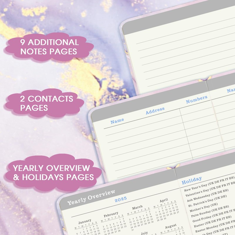 Pocket Diary 2025 - A6 Diary 2025 Week to View
