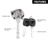 Yollky Front Door Lock Cylinder Set with Keys for Honda