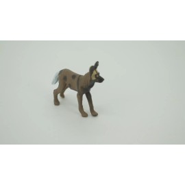 Safari African Wild Dog Toy Hand Painted Rubber Animal Realistic Model Gift 2" SF52 B58
