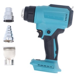 Rechargeable Cordless Heat Gun Handheld Digital Display Fast Heating Temperature Adjustable Hot Air Gun with 3 Nozzles