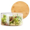 Opexscal 190oz Extra Large Glass Trifle Bowl with Lid, Modern