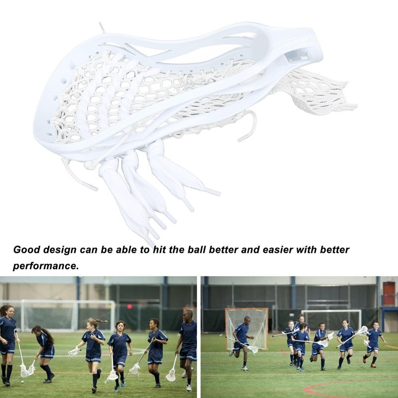 Lacrosse Head, Easy Hitting Wear Proof Strung Lacrosse Stick Heads