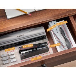 Bostitch Titan Heavy Duty Metal Stapler, 50 Sheet Capacity with 1250 Staples and Ergonomic Staple Remover, Jam Free Stapling, Full Strip Stapler for Desk, Office and Classroom, Black