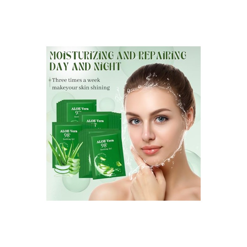 Siifert Travel Size Aloe Vera Gel - 60 Pcs Organic