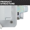 CROSSDESIGN White Paddle Entry Door Lock Latch Handle Knob Deadbolt