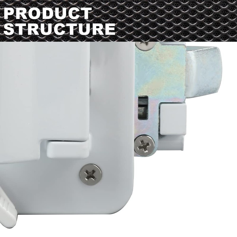 CROSSDESIGN White Paddle Entry Door Lock Latch Handle Knob Deadbolt